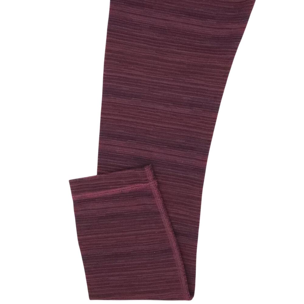 Lululemon Wunder Under Crop Leggings Womens 2 Purple Striped Stretch Yoga - Picture 11 of 12